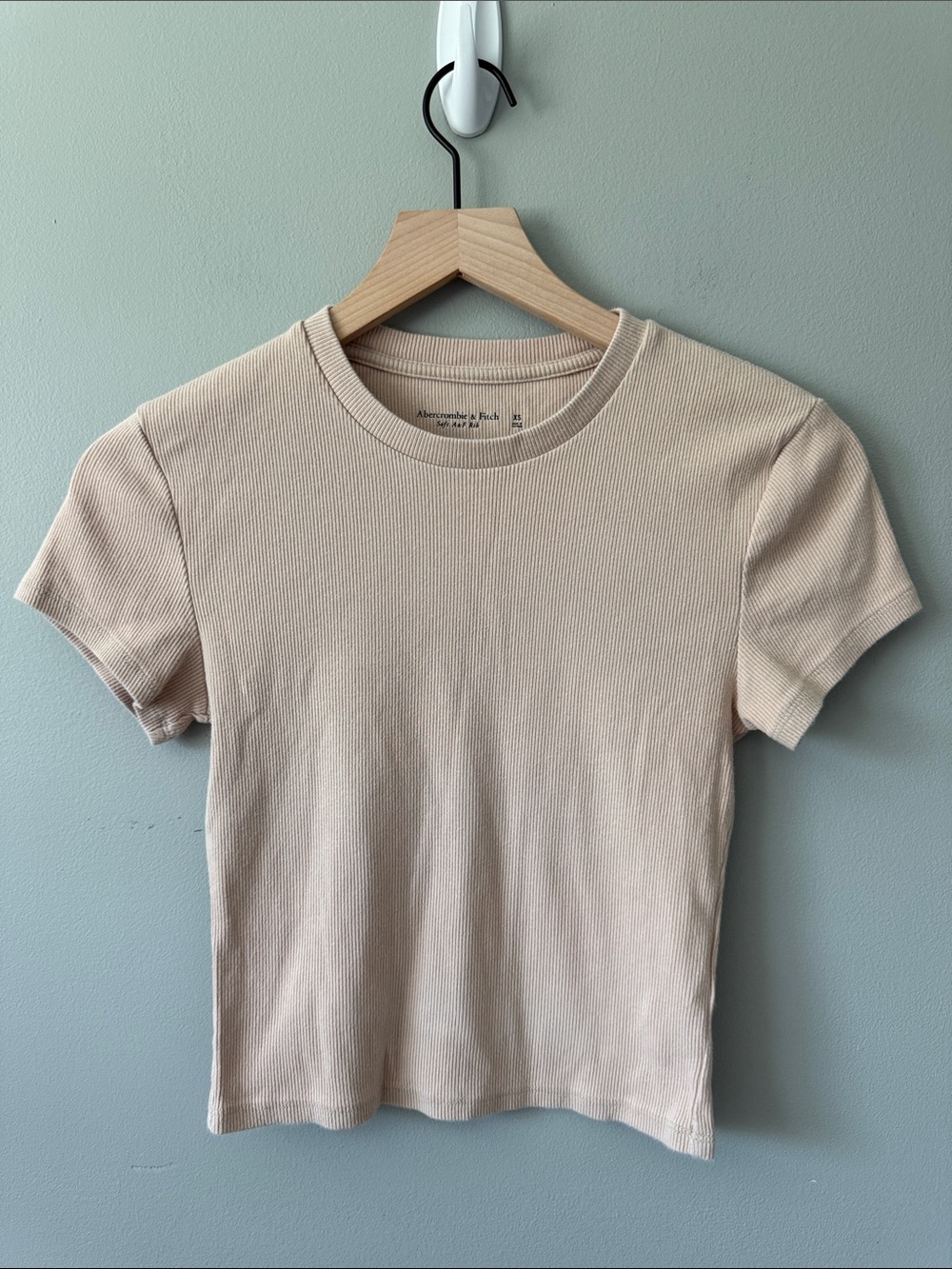 Abercrombie Soft Rib Cropped Tee - Size XS